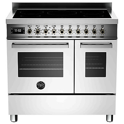 Bertazzoni Professional Series 90cm Electric Induction Twin Range Cooker White